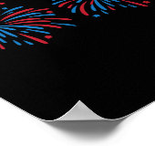 Poster Couple Américain Drôle de Feux d'Artifice Juste Ic (Coin)