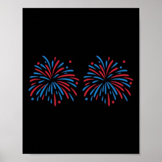 Poster Couple Américain Drôle de Feux d'Artifice Juste Ic (Devant)