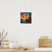 Poster 🌊 Couple Amour Coucher de Soleil Marin Citation d (Cuisine)