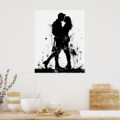 Poster Couple amoureux (Cuisine)