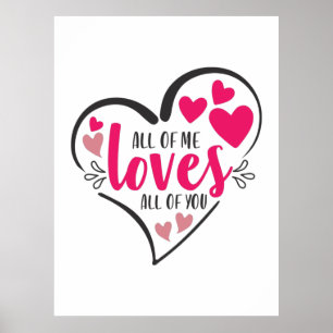 Poster Couple Art All Of Me Aime Tout Le Monde