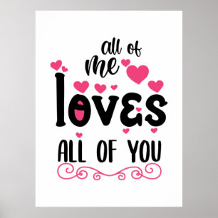 Poster Couple Art All Of Me Aime Tout Le Monde