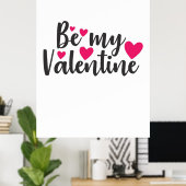 Poster Couple Art Be My Valentine (Bureau à domicile)