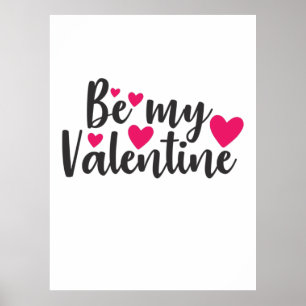 Poster Couple Art Be My Valentine