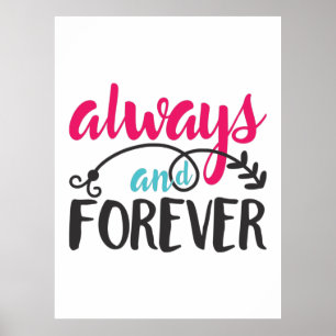 Poster Couple Art Toujours Et Pour Toujours