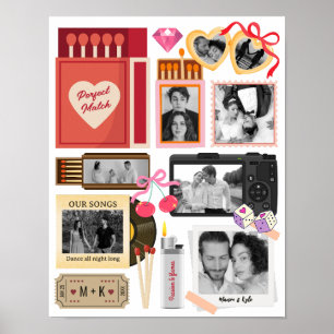 Poster Couple Boîte d'Allumettes Photographie Collage Par