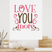 Poster Couple Cadeau Aimez-Vous Plus (Cuisine)