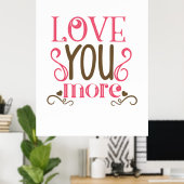 Poster Couple Cadeau Aimez-Vous Plus (Bureau à domicile)