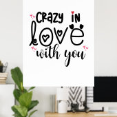Poster Couple Cadeau En Amour Avec Vous (Bureau à domicile)