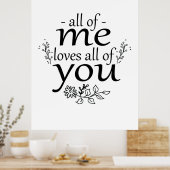 Poster Couple Cadeau Moi Tous Vous Aime Tous (Cuisine)