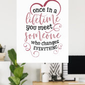 Poster Couple Cadeau Une Fois Dans Une Vie Vous Rencontre (Bureau à domicile)