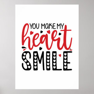 Poster Couple Cadeau Vous Faites Mon Coeur Sourire