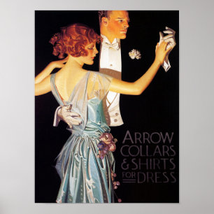 Poster Couple, Colliers et chemises à flèche pour robe, 1