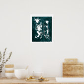 Poster Couple Contemporary Abstrait Art MC Belkadi 16x20 (Cuisine)