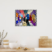 Poster Couple Dancing | Retro Nostalgic années 1950 (Cuisine)