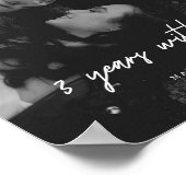 Poster Couple d'anniversaire de mariage de 3 ans en photo (Coin)