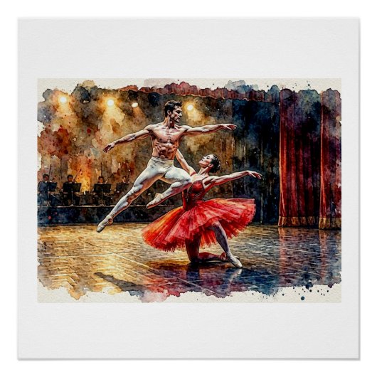 Poster Couple dans une performance de ballet,  (Devant)
