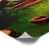 Poster Couple de champignons gnomes fantaisistes de la fo (Coin)