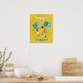 Poster Couple de chats de Reggae Bleu (Cuisine)