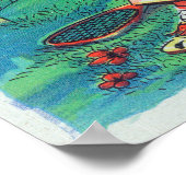 Poster Couple de dessin avec vélo de tennis (Coin)