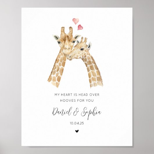 Poster Couple de girafes (Devant)
