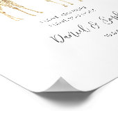 Poster Couple de la Giraffe mignonne en amour Anniversair (Coin)