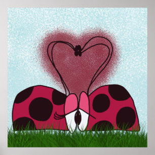 Poster Couple de Ladybug mignon