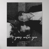 Poster Couple de mariage moderne photo complète 3e annive (Devant)
