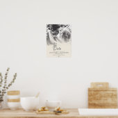 Poster Couple de mariés s'embrassant en monochrome (Cuisine)