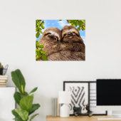 Poster Couple de paresseux (Bureau à domicile)