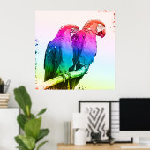 Poster Couple de perroquet coloré (Bureau à domicile)