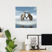 Poster couple de pingouins (Bureau à domicile)
