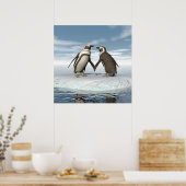 Poster couple de pingouins (Cuisine)