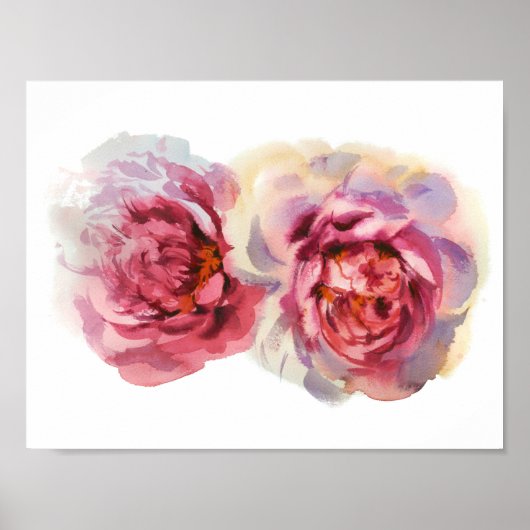 Poster couple de pivoines (Devant)