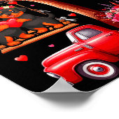 Poster Couple de Rottweilers Cœurs de la Saint-Valentin A (Coin)