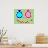 Poster Couple de tortue mignonne (Cuisine)