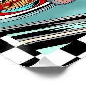 Poster Couple des années 1950 au dîner (Coin)