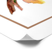 Poster Couple d'oiseaux d'aquarelle mou sur l'art de la b (Coin)