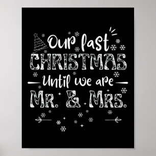 Poster Couple drôle notre dernier Noël jusqu'à ce que nou