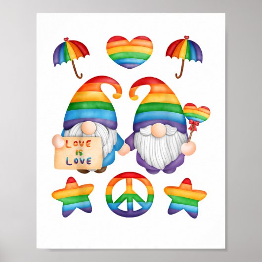 Poster Couple Gai Nains Fierté, M & M Mariage Gay, Son  (Devant)