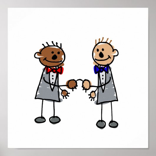 Poster Couple gay interracial (Devant)