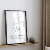 Poster Couple Holding Hands Line Art