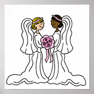 Poster Couple interracial lesbien