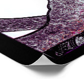 Poster Couple interracial noir et blanc étreinte (Coin)