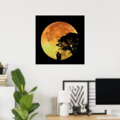 Poster Couple Love Romance Amateurs Lune Romantique (Bureau à domicile)