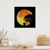Poster Couple Love Romance Amateurs Lune Romantique (Cuisine)