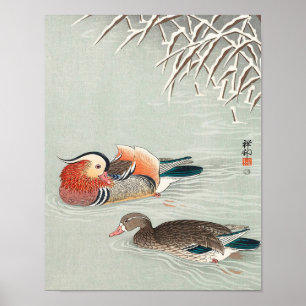 Poster Couple mandarin duck print