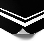 Poster Couple marié Moderne Monogramme Juste Marié (Coin)