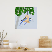Poster Couple mignon Parrots Joués Rosellas (Cuisine)