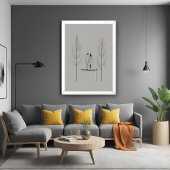 Poster Couple minimaliste Art moderne